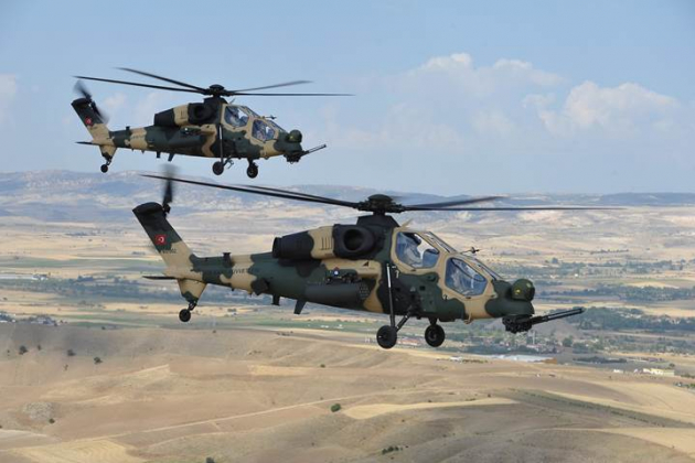 Турецкие вертолёты нанесли массированный удар по позициям сирийских террористов