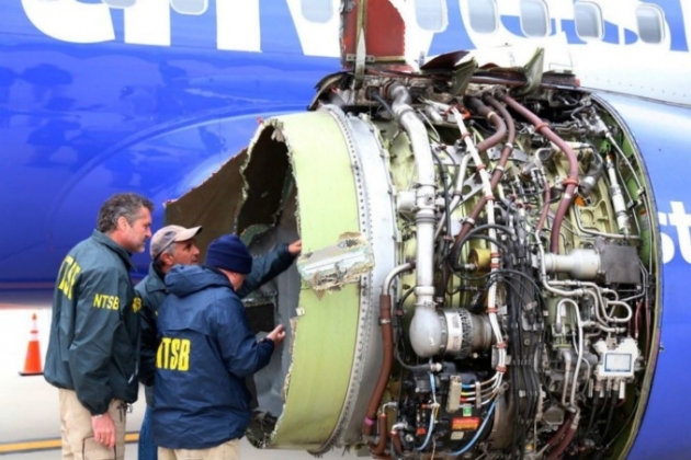 Пассажирка "Southwest Airlines" погибла при взрыве двигателя самолёта