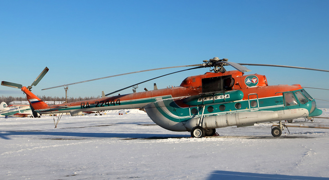 ФОТО: Авиакомпания "Алроса" приступила к перекраске вертолетов
