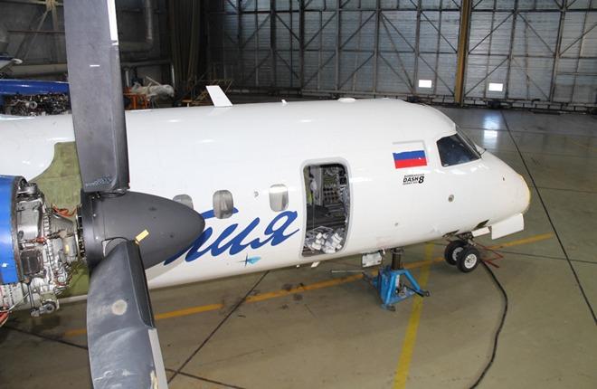 Первый C-сheck на самолете Bombardier Q300 на территории России выполнен в авиакомпании "Якутия"