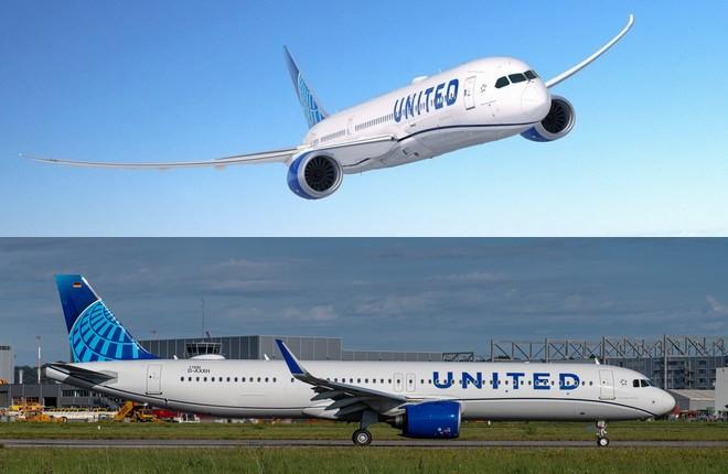 К концу декады во флоте авиакомпании United будет 200 Airbus A321 и 200 Boeing 787
